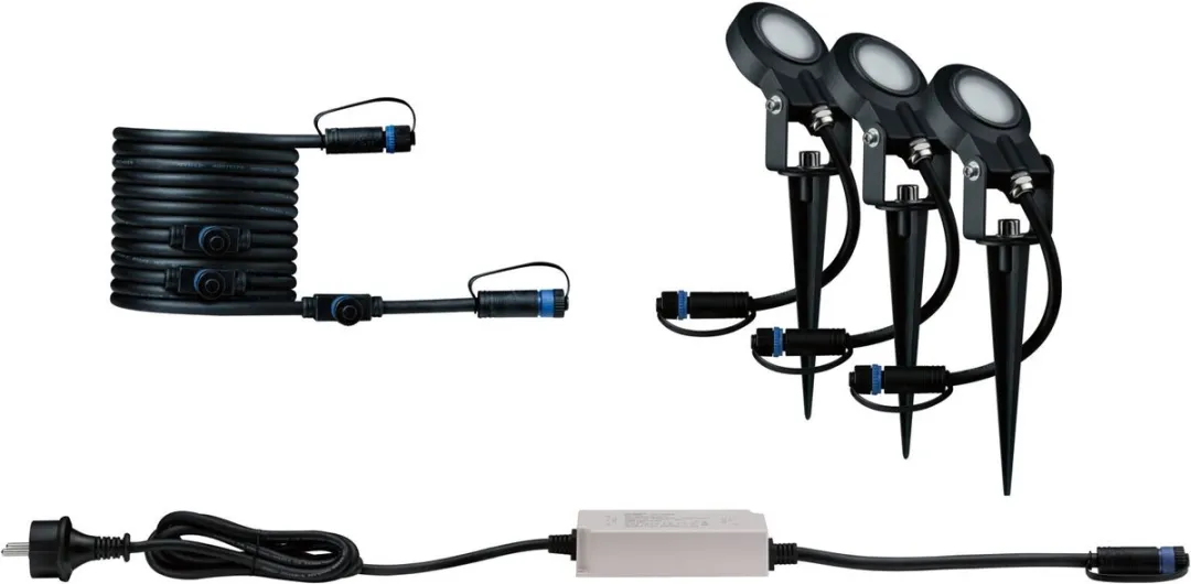 Paulmann Plug & Shine Smart Home Startset Sting 3x6,4W 3000K - Wit/Antraciet