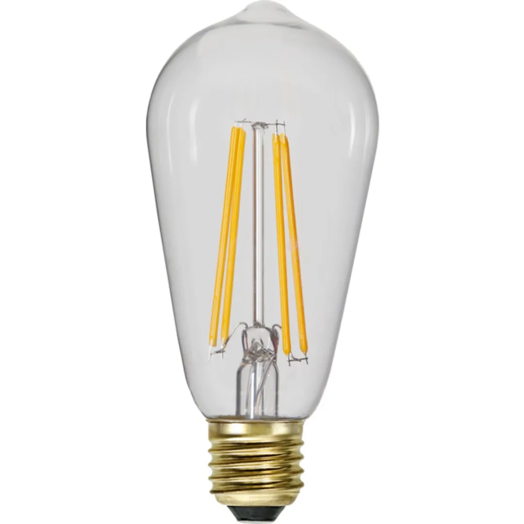 Star Trading Druppel-Edison Lamp E27 6.5W Super Warm Wit