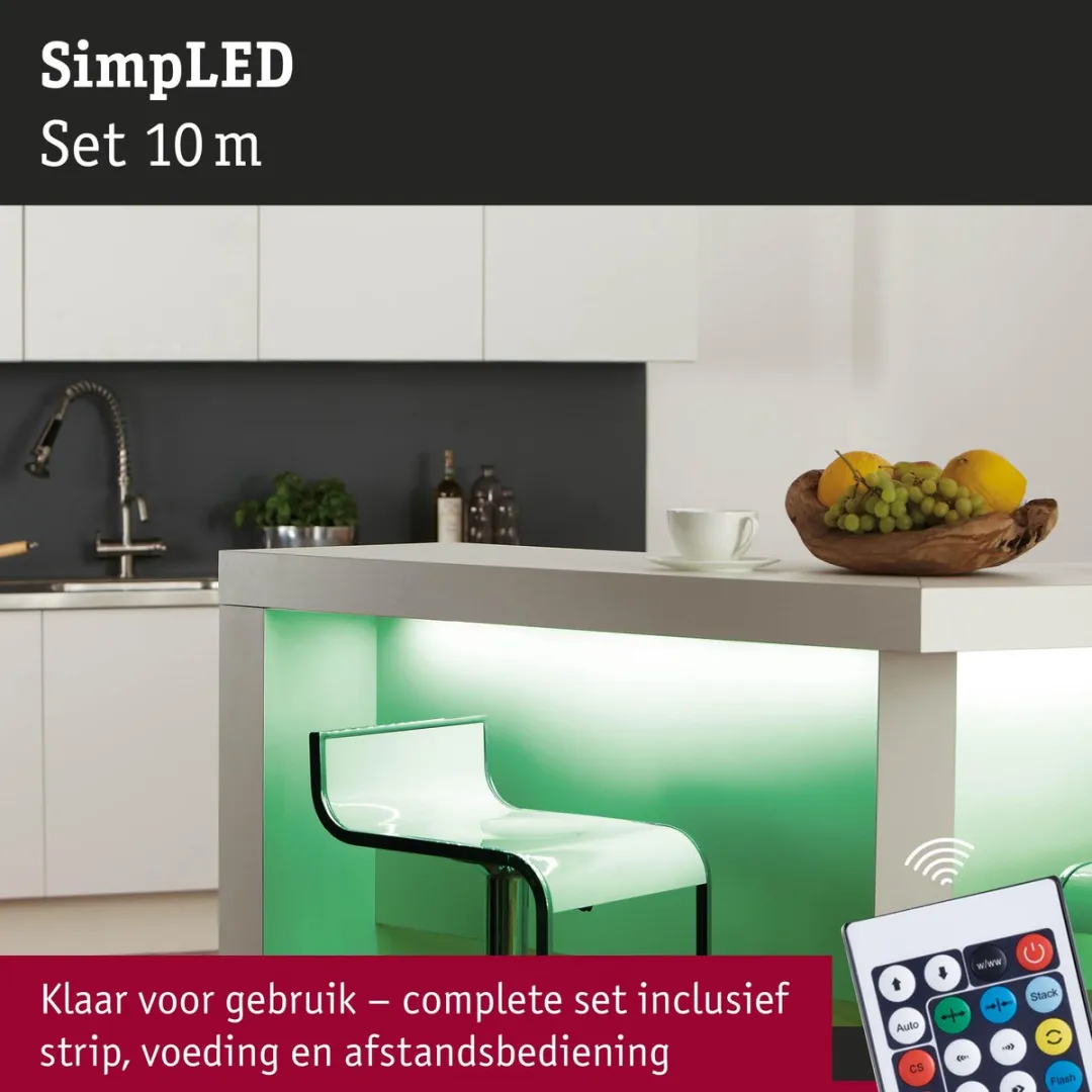 Paulmann SimpLED LED Strip RGB 10m - 28W - 30 LEDs/m - afbeelding 6 van 6
