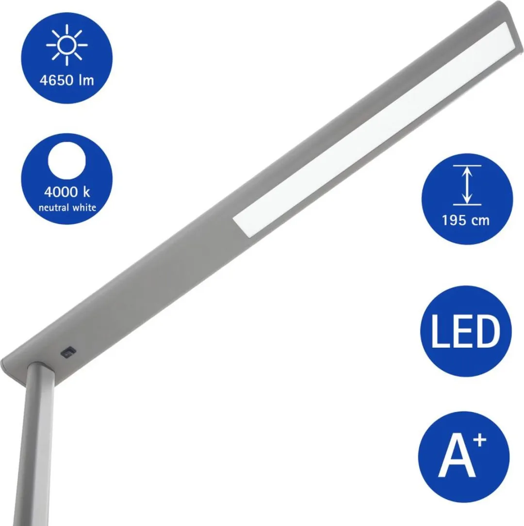 MAULjet LED Vloerlamp Zilver - 2x21W 4000K
