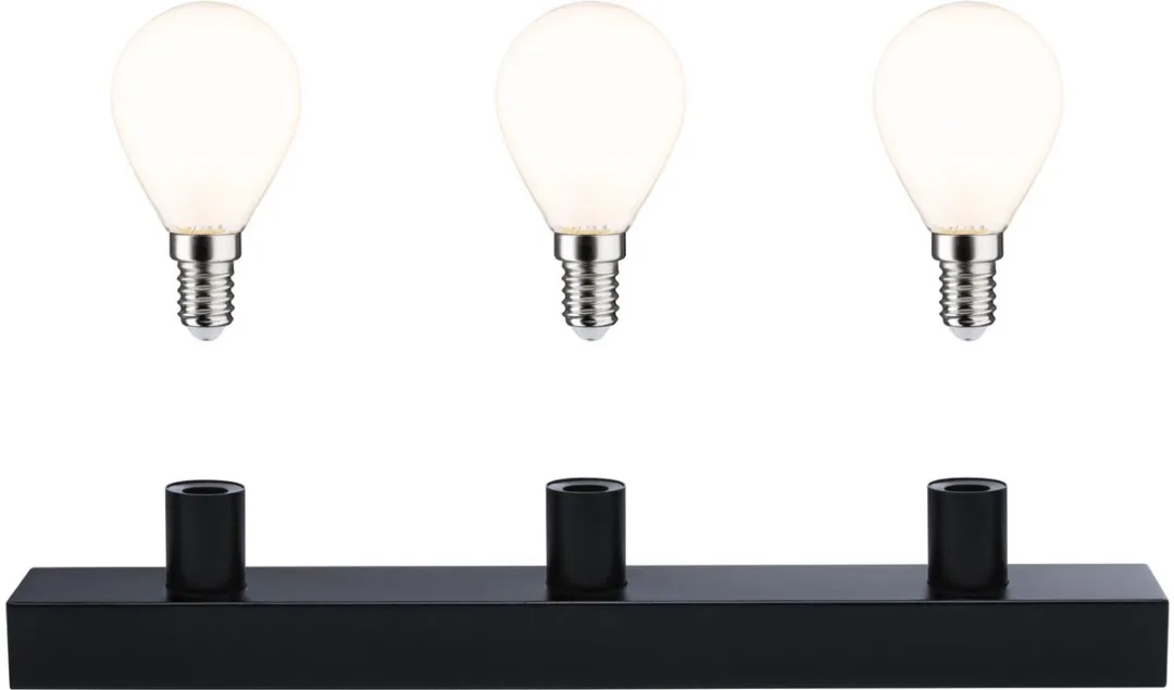 Paulmann Regula II LED Spiegelverlichting 3-vlammig - 3x470lm - IP44 - Zwart/Opaal - afbeelding 6 van 6