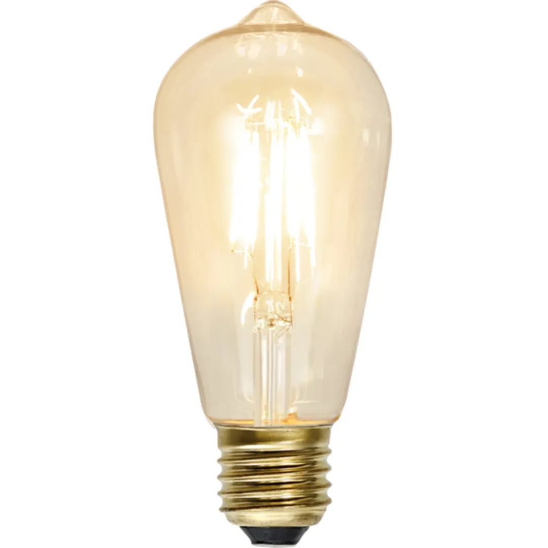 Star Trading Druppel-Edison Lamp E27 1.6W - 3 Stuks