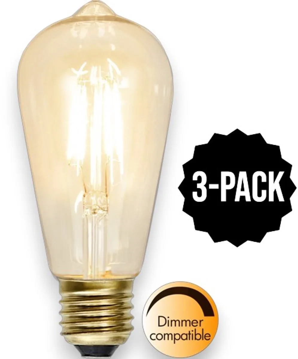 Star Trading Druppel-Edison Lamp E27 1.6W