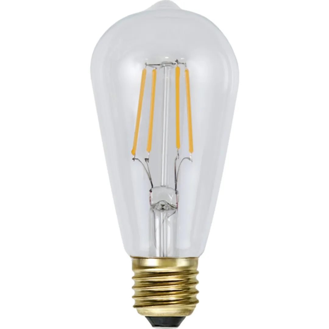 Star Trading Druppel-Edison Lamp E27 1.6W - 3 Stuks