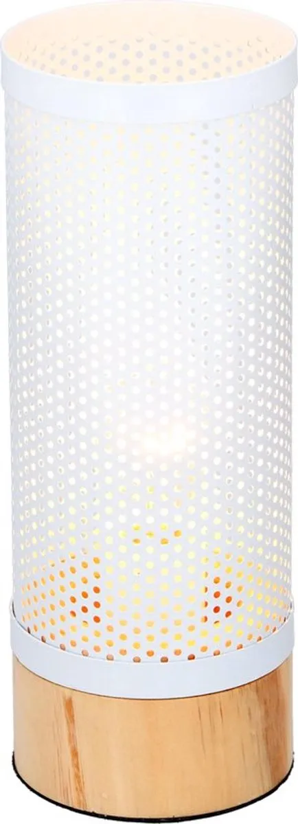 Grundig Tafellamp 120 LED - Warm wit - Wit/Hout