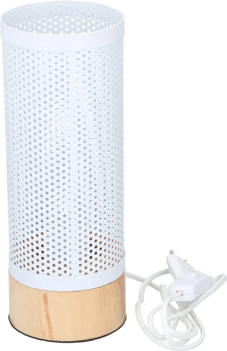 Grundig Tafellamp 120 LED - Warm wit - Wit/Hout