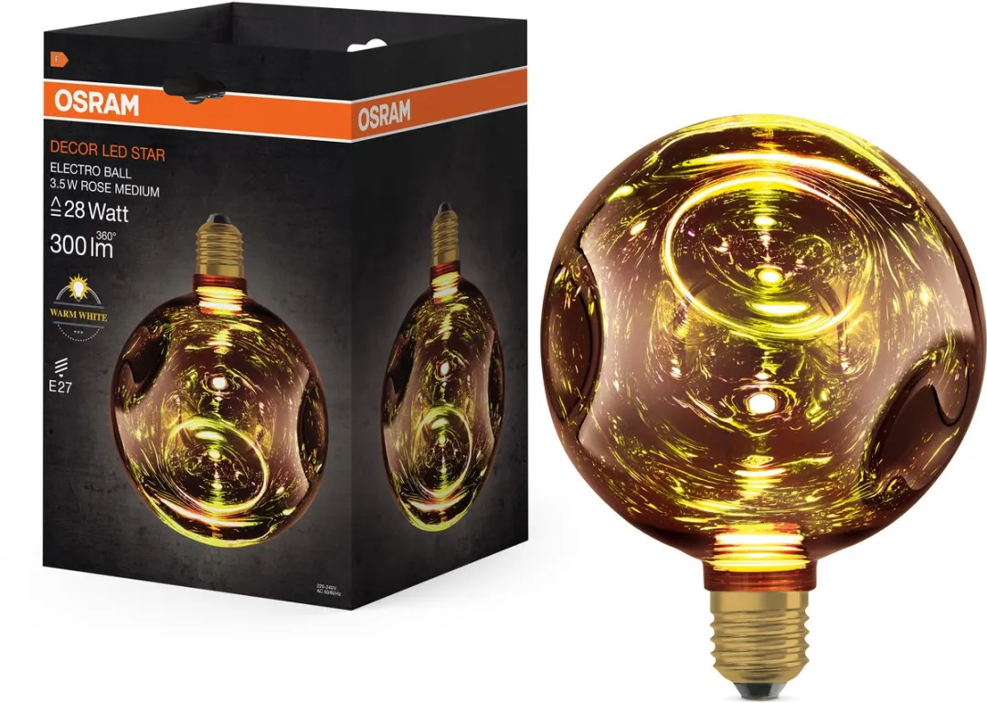 Osram Decor LED Lamp Electro Glass Medium Rose - 3.5W 2700K Ø150cm