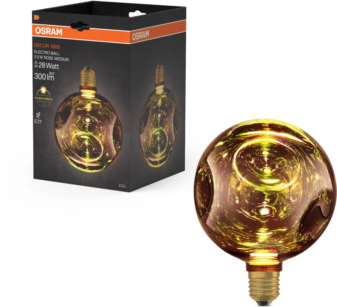 Osram Decor LED Lamp Electro Glass Medium Rose - 3.5W 2700K Ø150cm