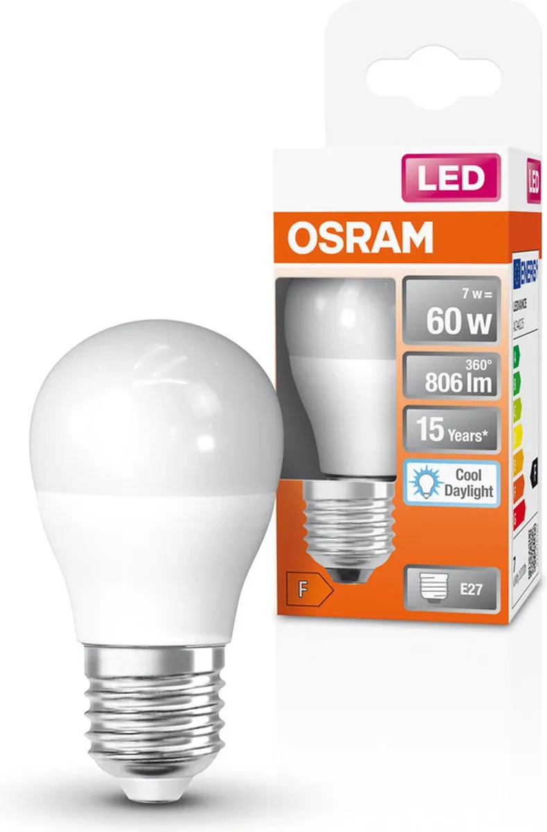 Osram LED Miniball 7.5W E27 - 6500K Mat Wit