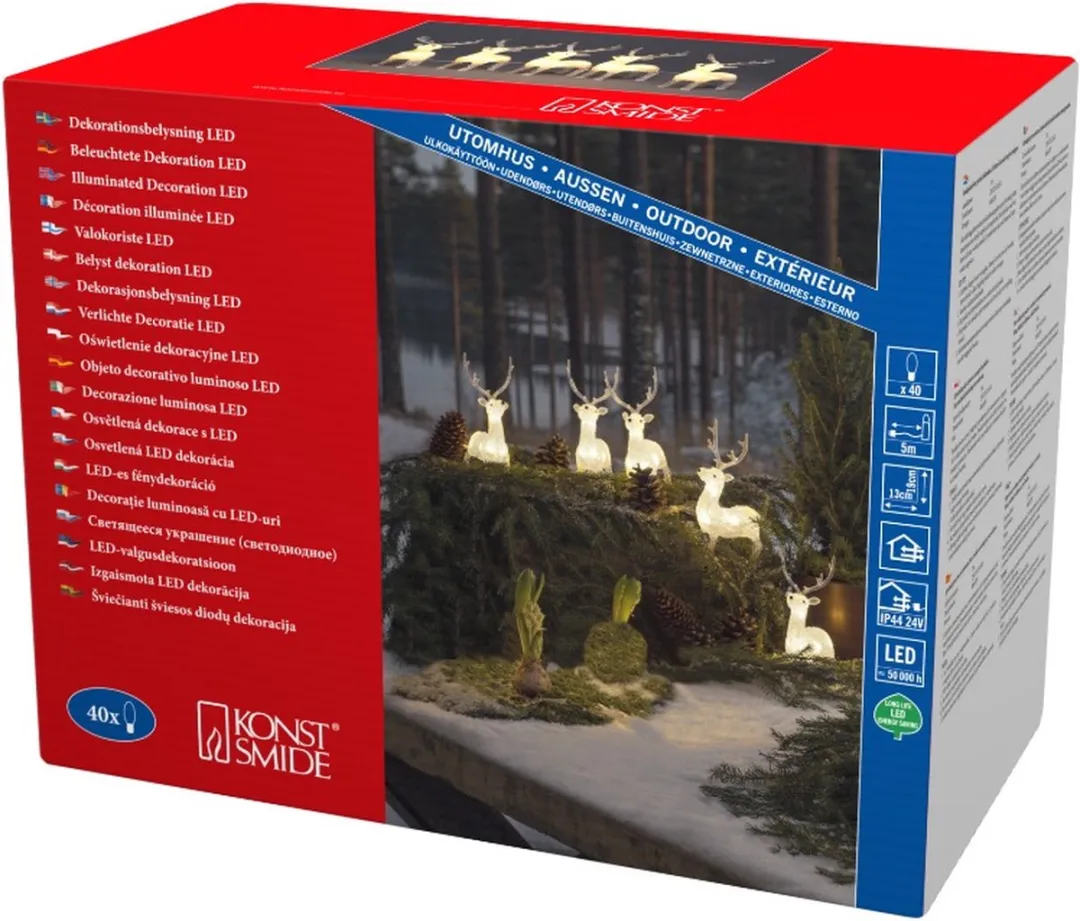Konstsmide Rendier Lichtsnoer - 5 Stuks - Warm Wit - afbeelding 6 van 6