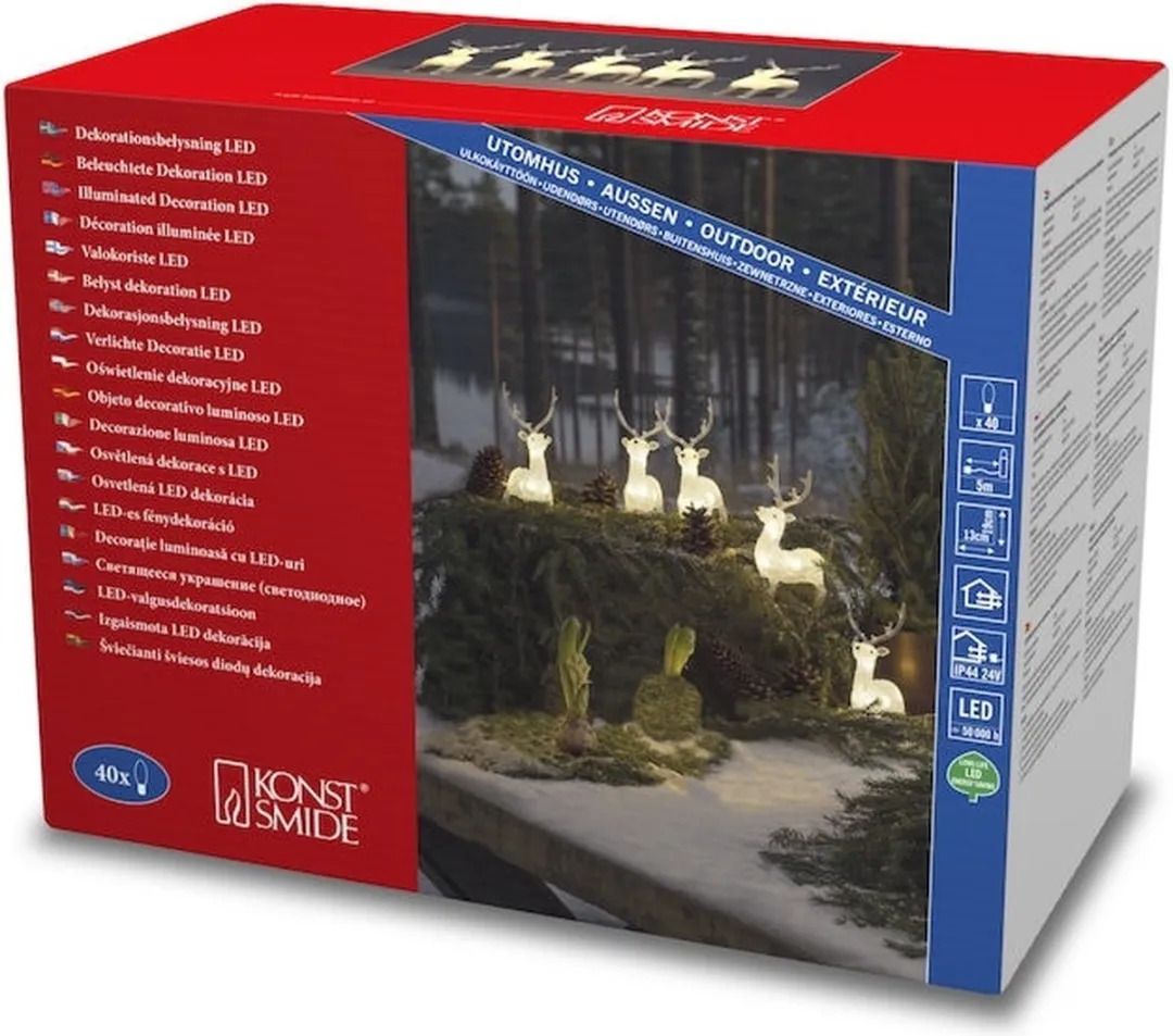 Konstsmide Rendier Lichtsnoer - 5 Stuks - Warm Wit