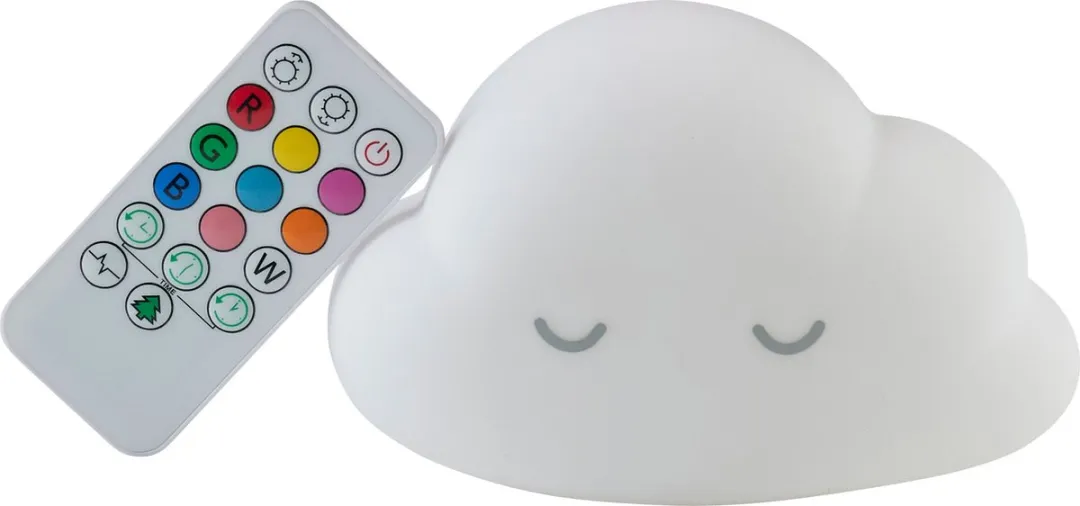 Nattou Nachtlamp Wolk 13cm Wit - RGBW