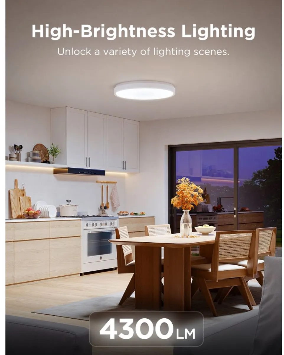 Govee Ceiling Light Pro Plafondlamp 38cm - 2x48.5W RGBW Wit - afbeelding 6 van 6