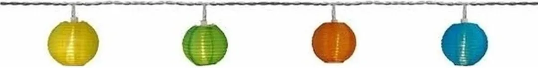 Anna's Collection Solar Lichtsnoer Lampionnen 2x2,5m - 10 LED Multicolour