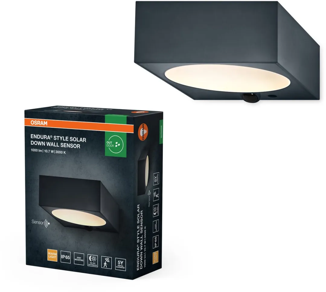 Osram Endura Style Solar Wandlamp 10,7W - Donkergrijs