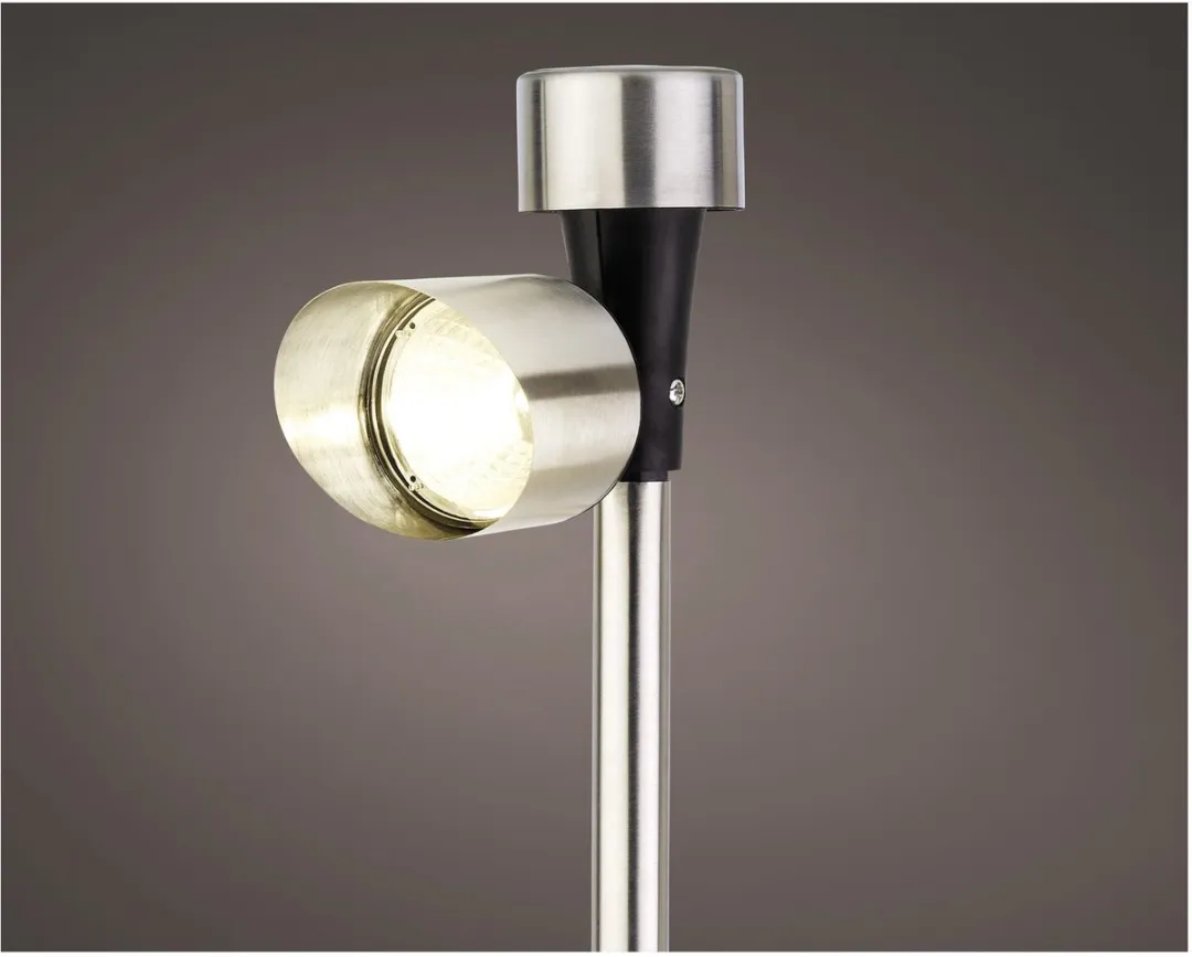 Lumineo Solar Tuinspot Ø23.5cm RVS - 1W Wit - afbeelding 6 van 6