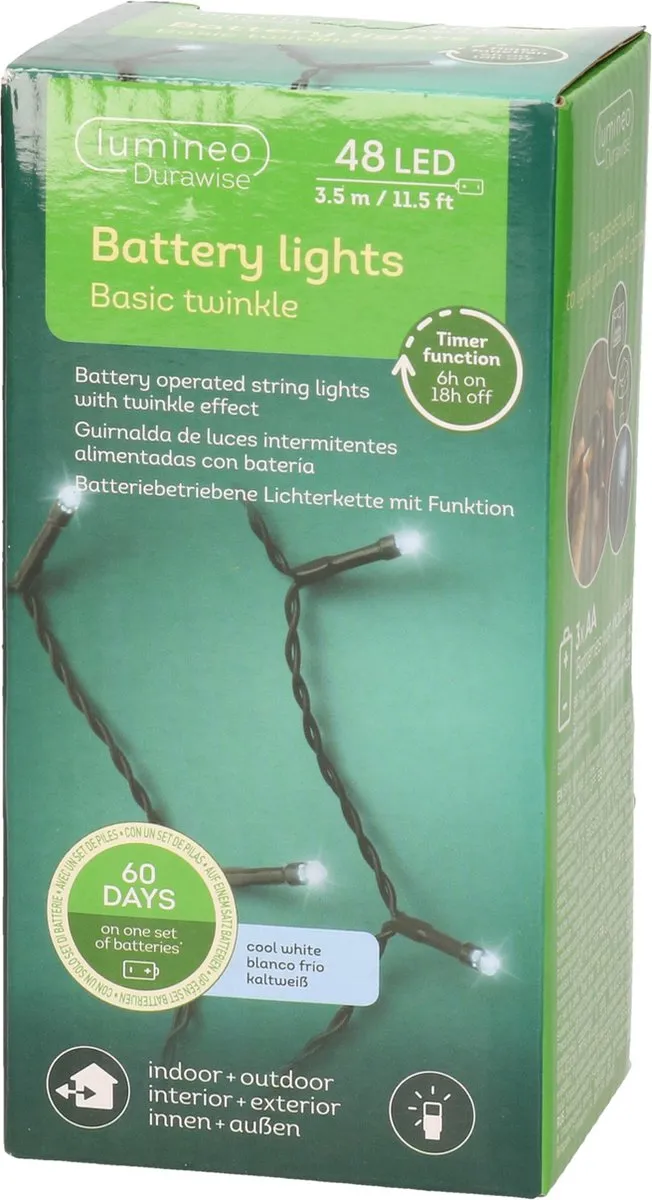 Lumineo Kerstverlichting Twinkle 48 Lampjes