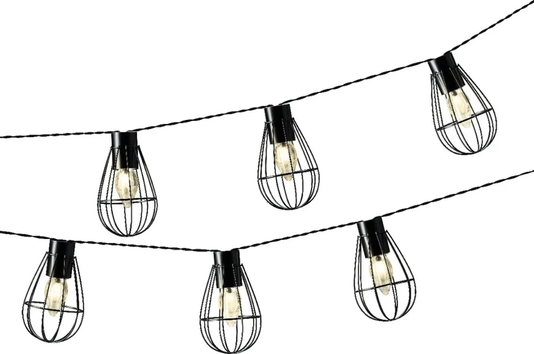 Lumineo Solar Lichtsnoer 8 Lampjes - 350cm - Zwart