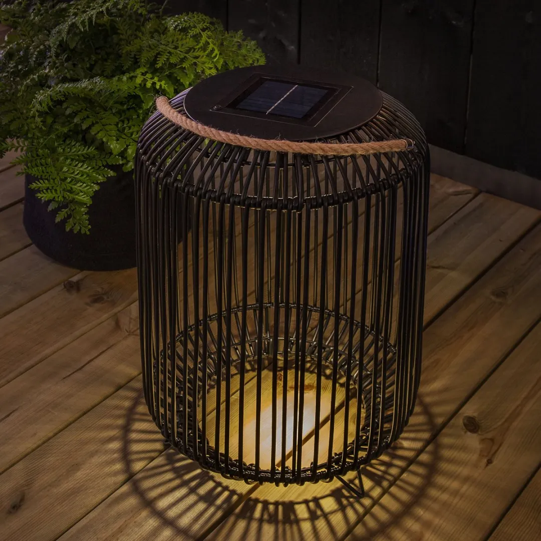 Star Trading Best Season Solar Sunlight LED Decoratiemand 48cm - Warm wit - Met bewegingssensor