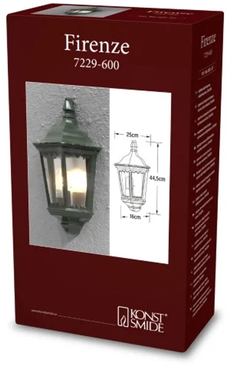 Konstsmide Firenze Wandlamp 44.5cm - Groen