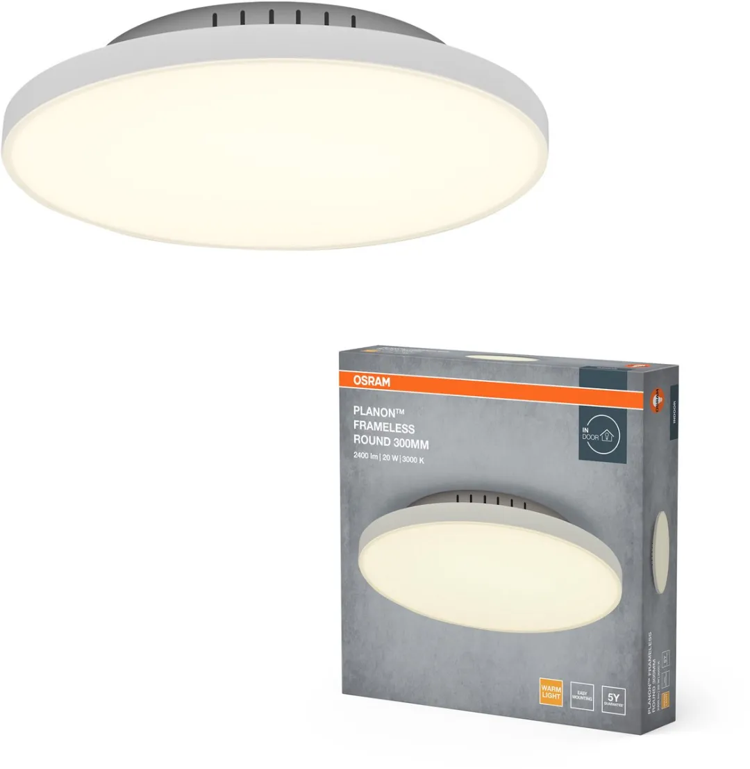 Osram Planon Frameless Round 300mm LED Armatuur - 19W Warm Wit