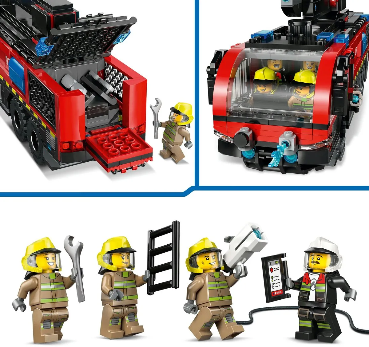 LEGO City Luchthaven Brandweerauto - 691 Stukken - 4 Minifiguren - Multicolor