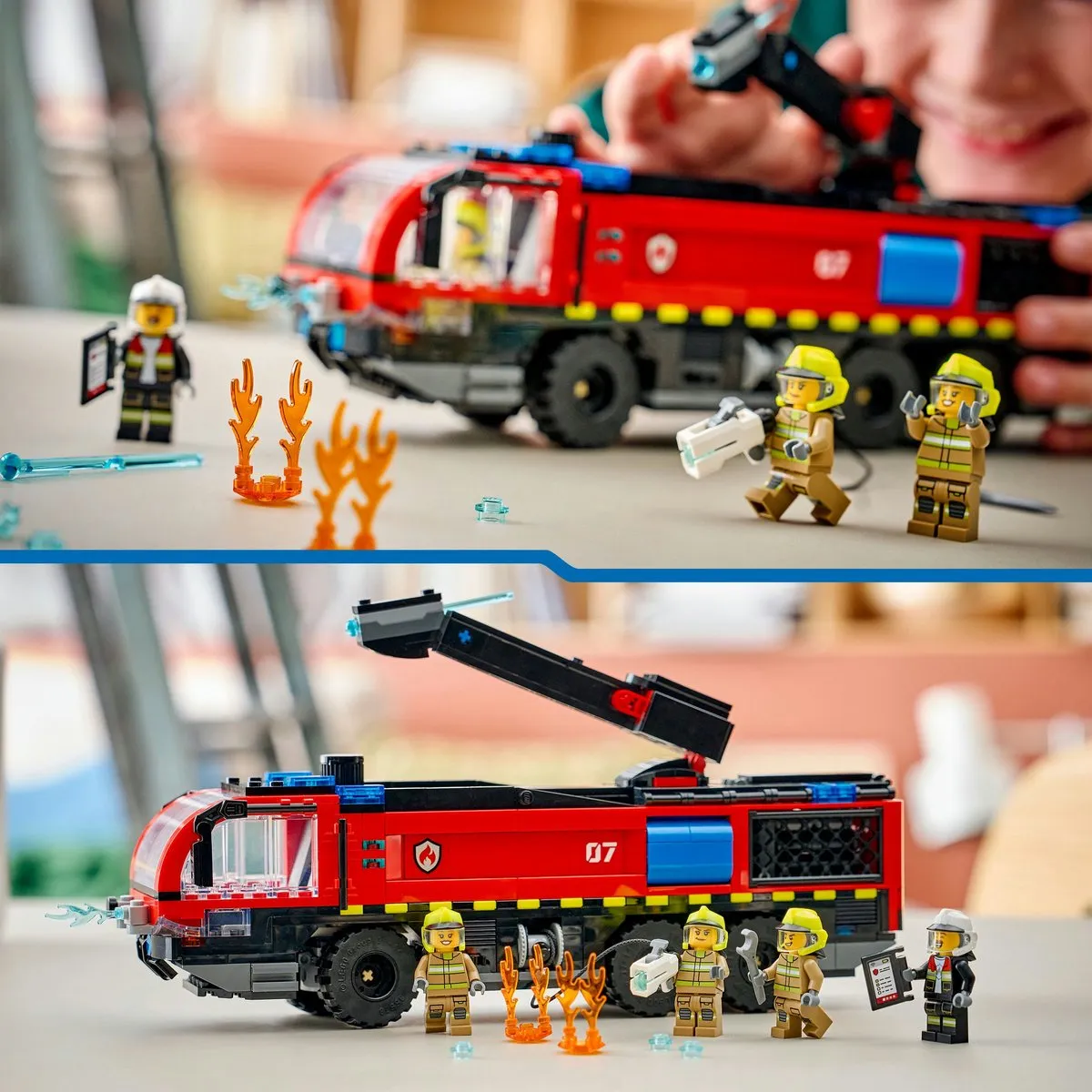 LEGO City Luchthaven Brandweerauto - 691 Stukken - 4 Minifiguren - Multicolor - afbeelding 6 van 6