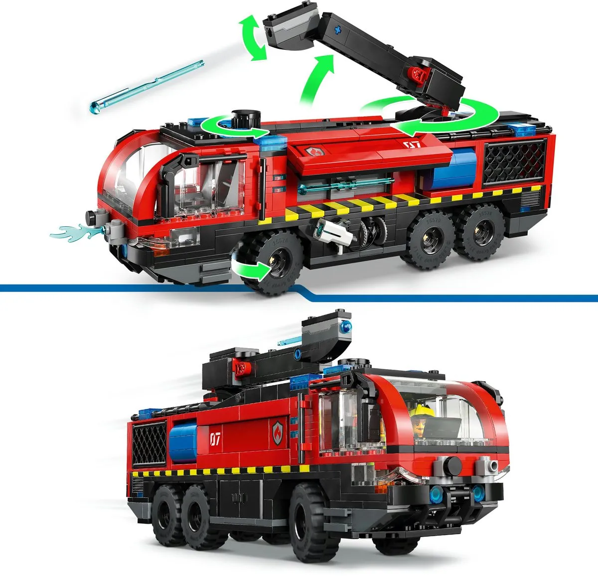 LEGO City Luchthaven Brandweerauto - 691 Stukken - 4 Minifiguren - Multicolor
