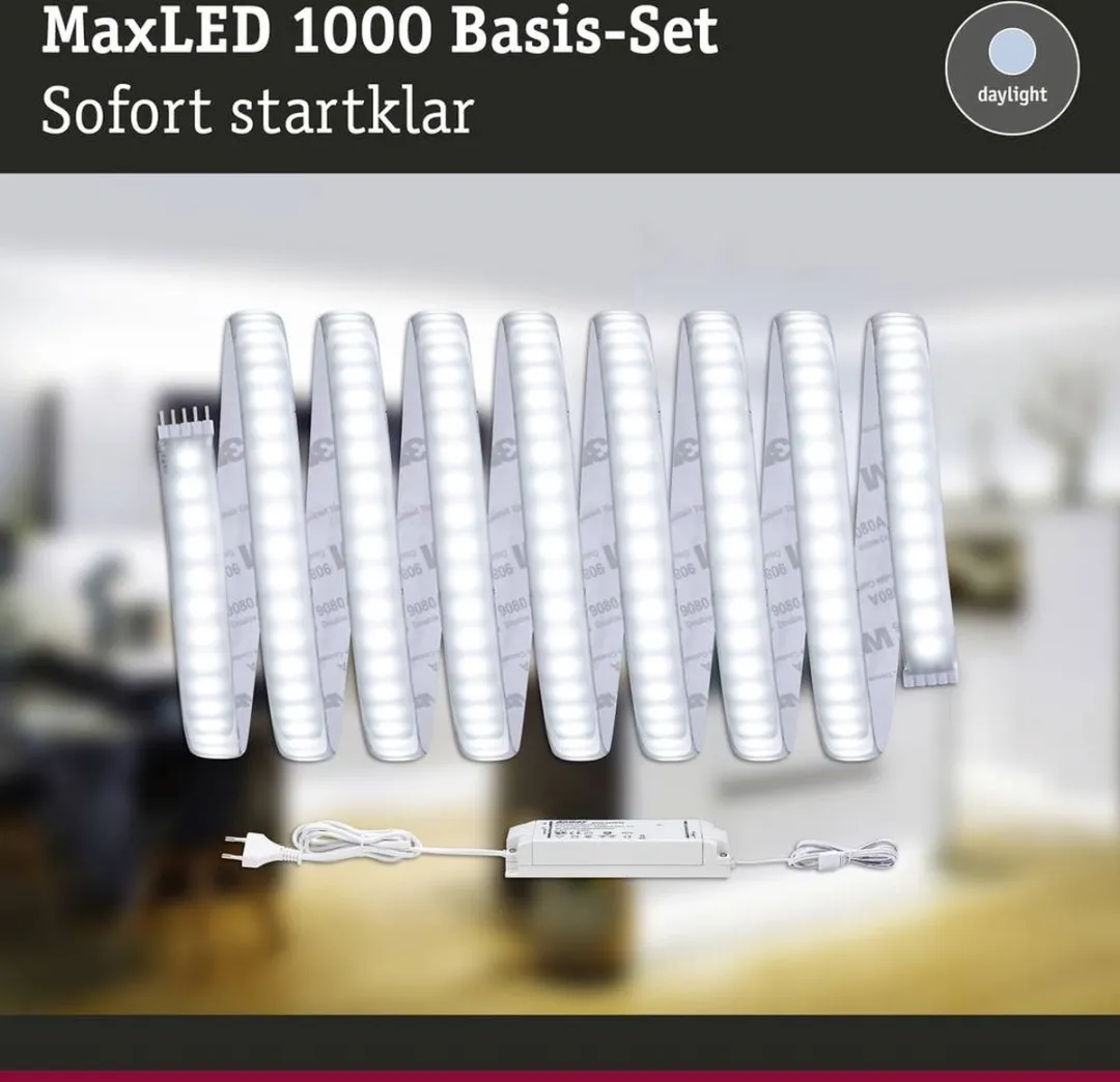 Paulmann MaxLED 1000 LED-strip Basisset 300cm - Daglichtwit 6500K - Zilver - afbeelding 6 van 6