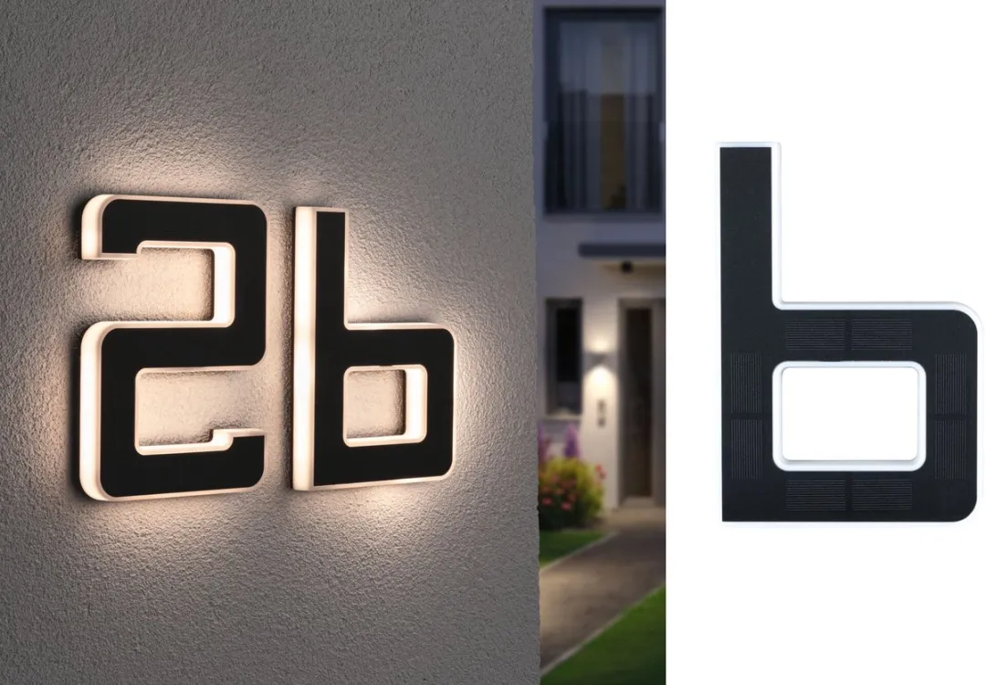 Paulmann Solar LED-Huisnummerverlichting Letter B