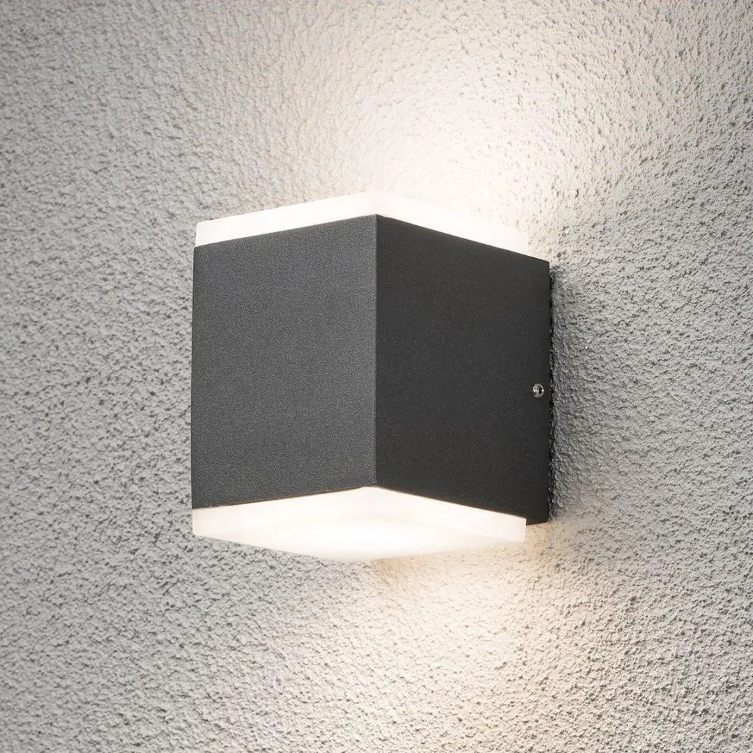Konstsmide Monza Wandspot 2x - 10,5cm - Antraciet