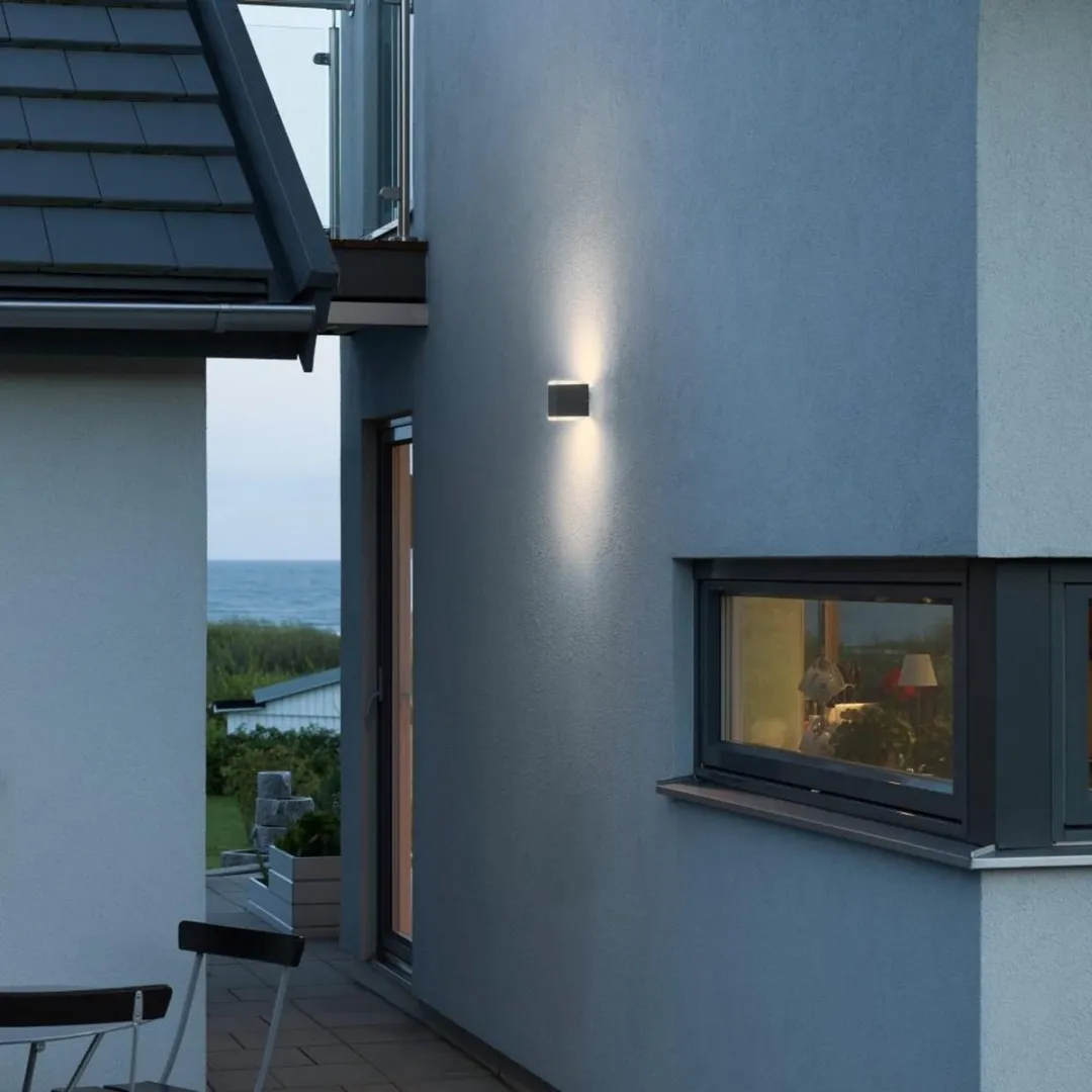 Konstsmide Monza Wandspot 2x - 10,5cm - Antraciet