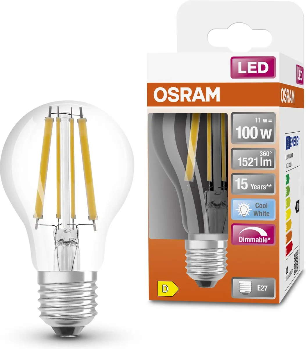 Osram LED-lamp E27 11W 4000K Neutraalwit - Koel wit - afbeelding 6 van 6