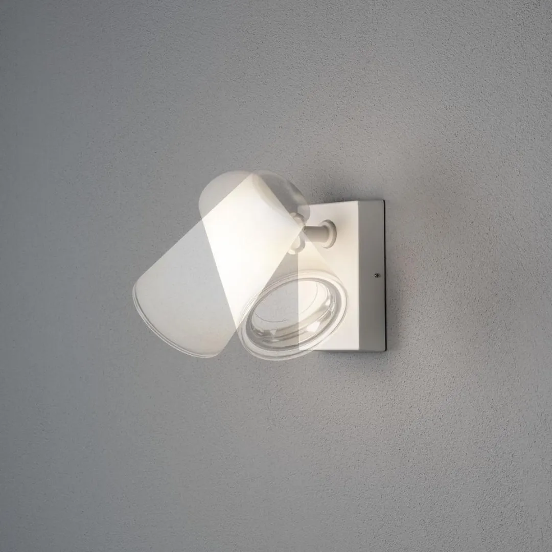 Konstsmide Fano Wandlamp 25W - Staal - 22cm Wit