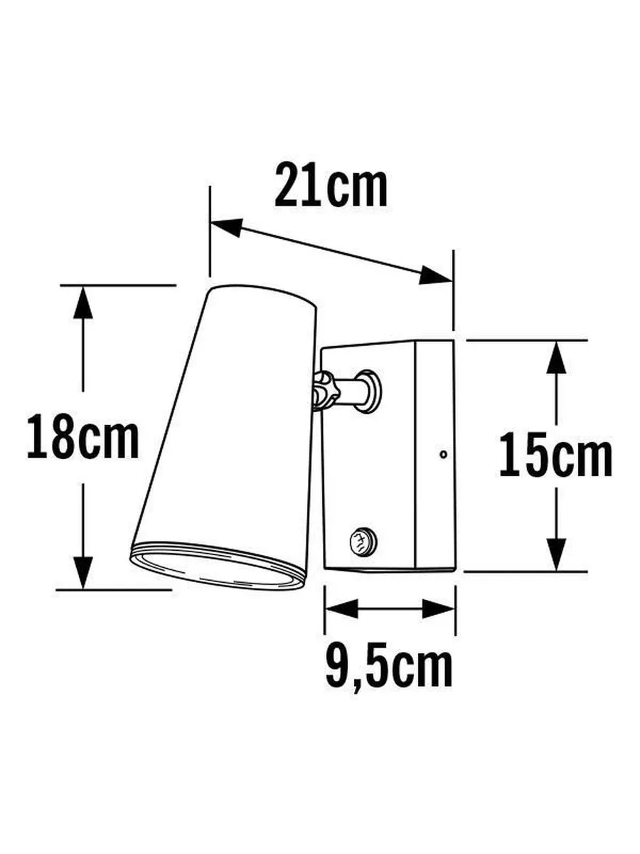 Konstsmide Fano Wandlamp 25W - Staal - 22cm Wit