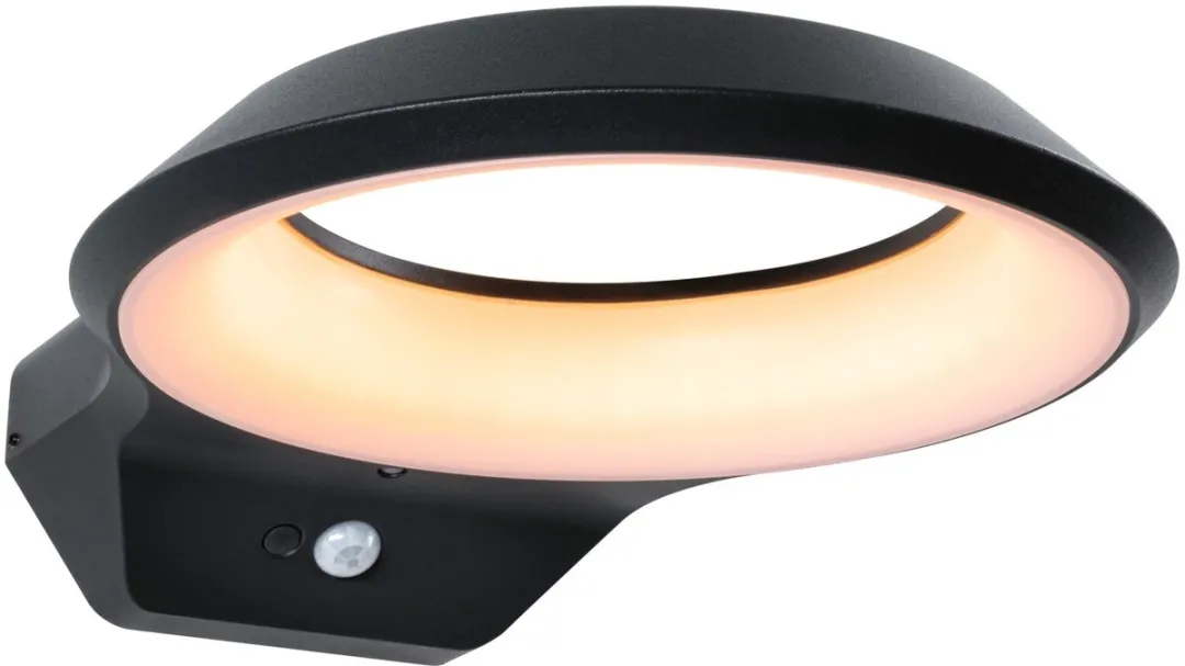 Paulmann Anela LED Wandarmatuur Buiten - 12W 700lm 2200K Antraciet