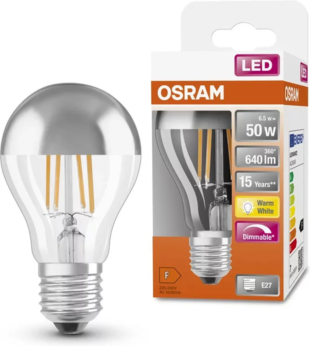 Osram LED-lamp E27 7W Warmwit - 2700K