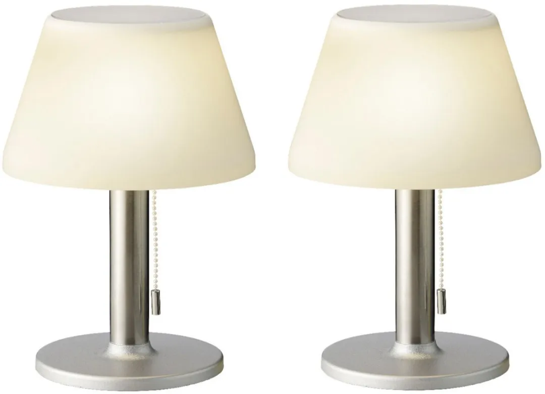 Decoris Solar Tafellamp RVS 28cm