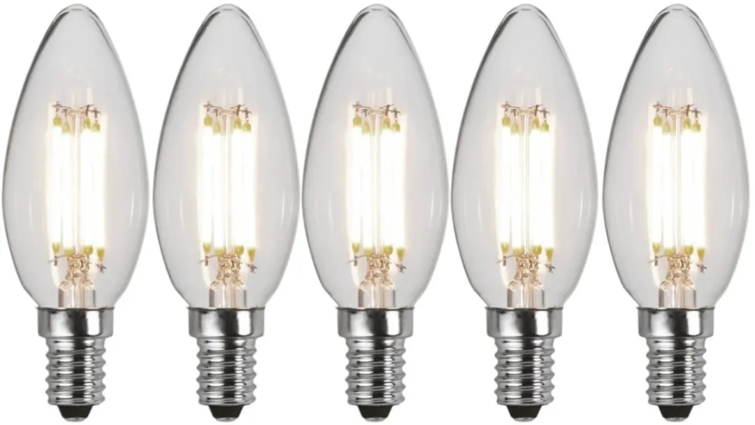 Star Trading Kaarslamp E14 4.2W 3000K - 5 Stuks