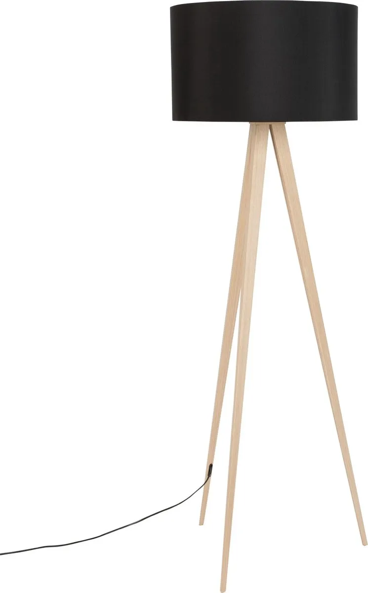 Zuiver Tripod Vloerlamp/ Staande driepoot lamp Wood Zwart