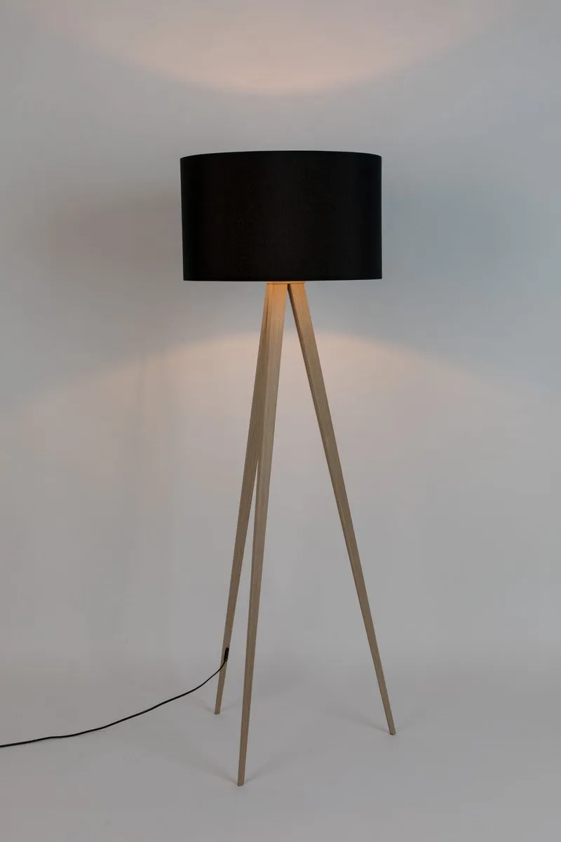 Zuiver Tripod Vloerlamp/ Staande driepoot lamp Wood Zwart