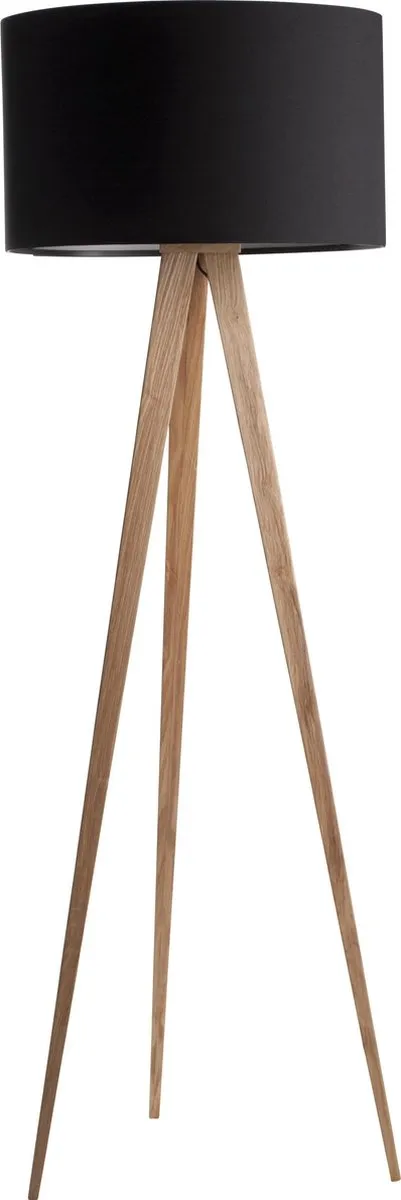 Zuiver Tripod Vloerlamp/ Staande driepoot lamp Wood Zwart