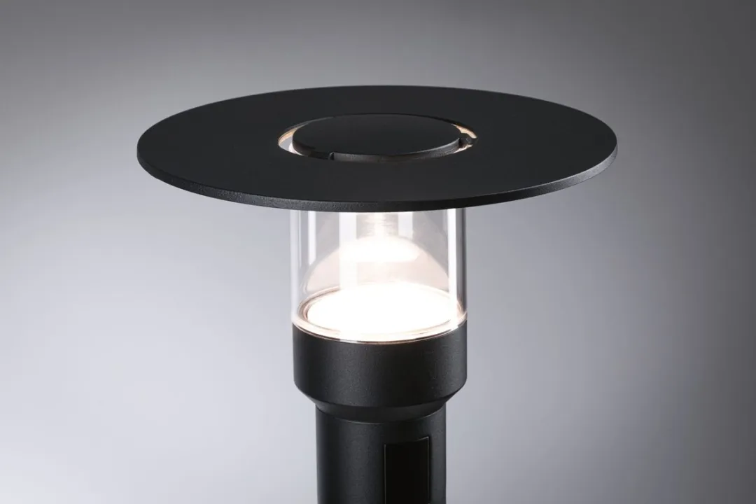 Paulmann LED Sienna Schemerlamp Bewegingsmelder 9W 3000K - Antraciet