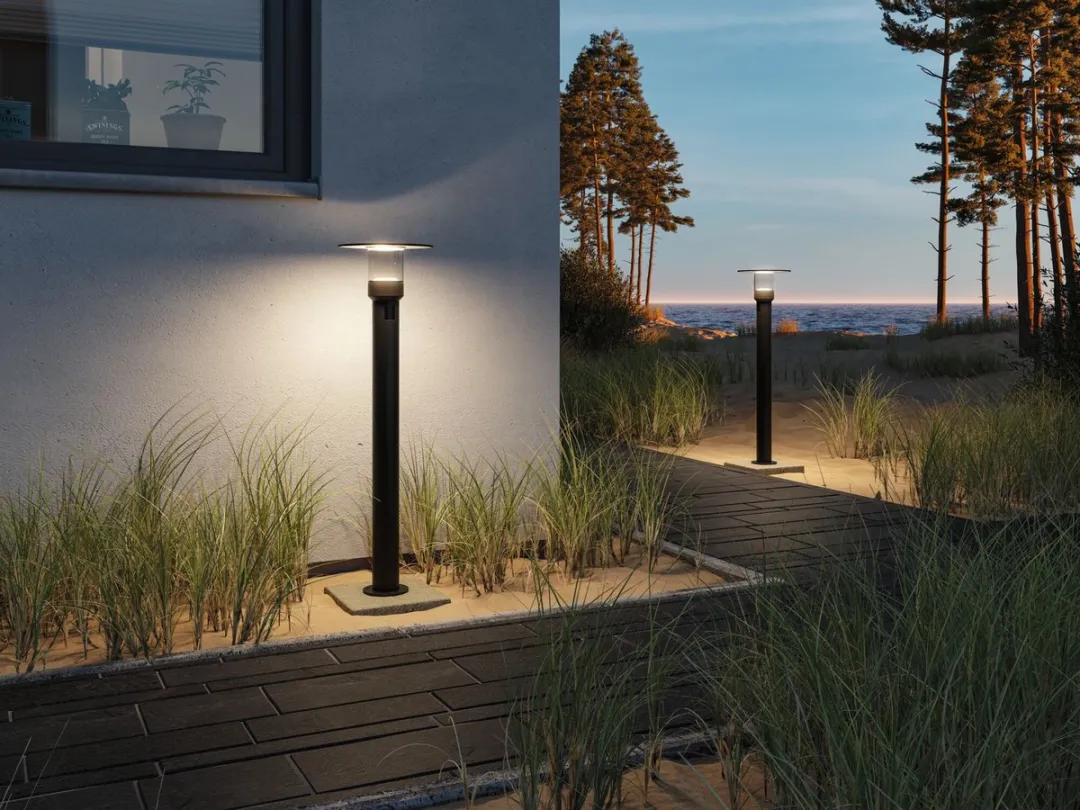 Paulmann LED Sienna Schemerlamp Bewegingsmelder 9W 3000K - Antraciet