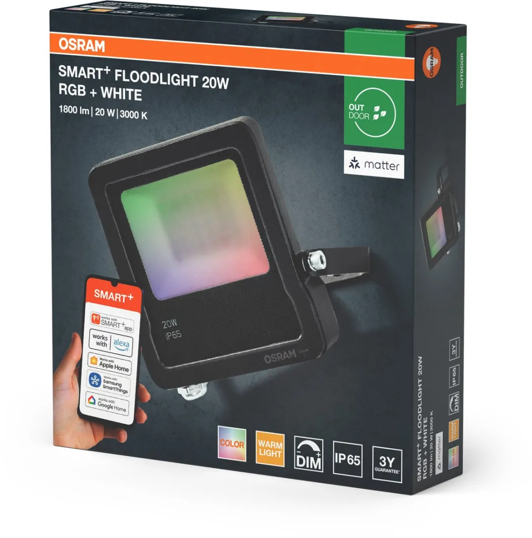 Osram SMART+ Matter Schijnwerper 20W RGBW - 4000lm - IP65 - afbeelding 5 van 5