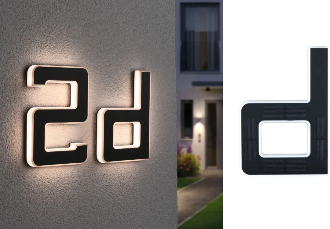Paulmann Solar LED-Huisnummerverlichting Letter D