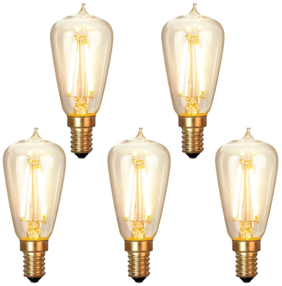 Star Trading Druppel-Edison E14 1.9W Rookglas - 5 Stuks