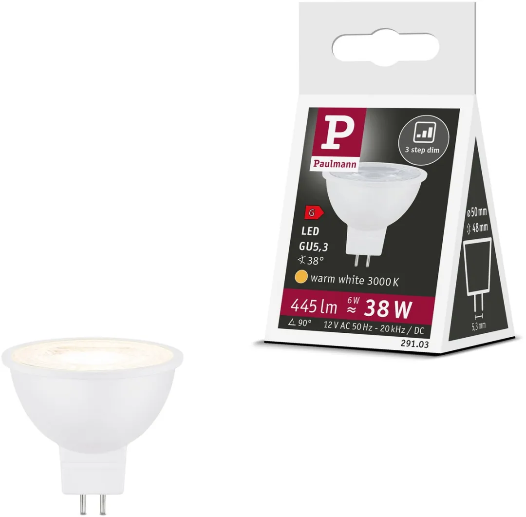 Paulmann Standaard 12V 3-Step-Dim LED Reflector GU5.3 6W