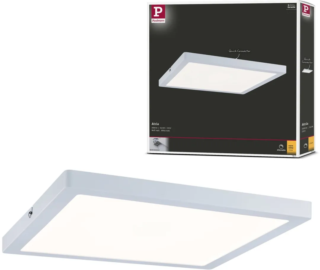 Paulmann LED-paneel Atria 300x300mm 16,5W 1450lm - Wit