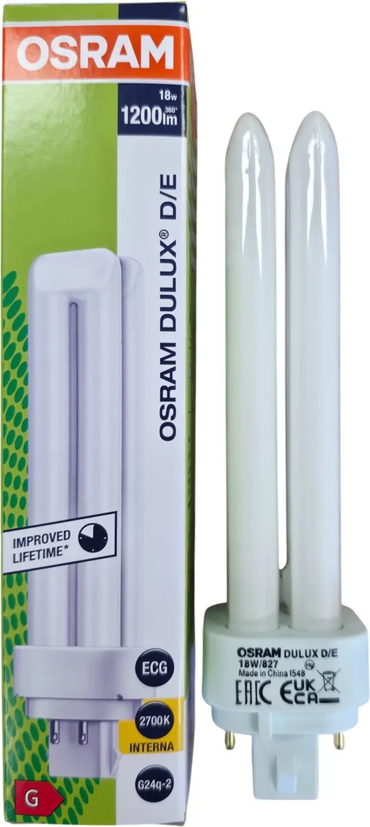 Osram Dulux Spaarlamp 18W - Ø12mm - Mat - Warm Wit - afbeelding 6 van 6